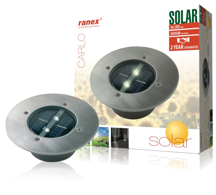 Solar Spot LED Round bury Ranex ra-5000197 jr  international - 1