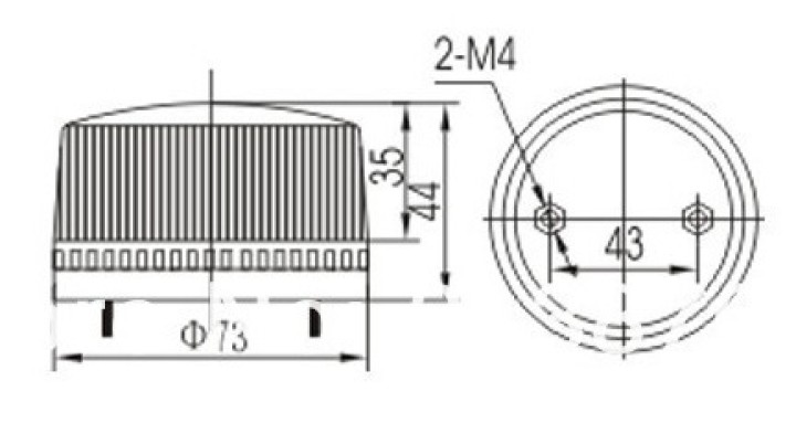 Flash-elektronisches Alarm LED-Beleuchtung IP54 220v 230v Bernstein Lichtsignal velleman - 4