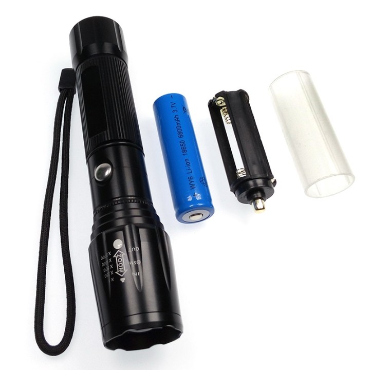 Torche led 10w zoom Cree xml T6 18650 + chargeur lumière 2000 lumen eclairage zoom high-tech place - 11