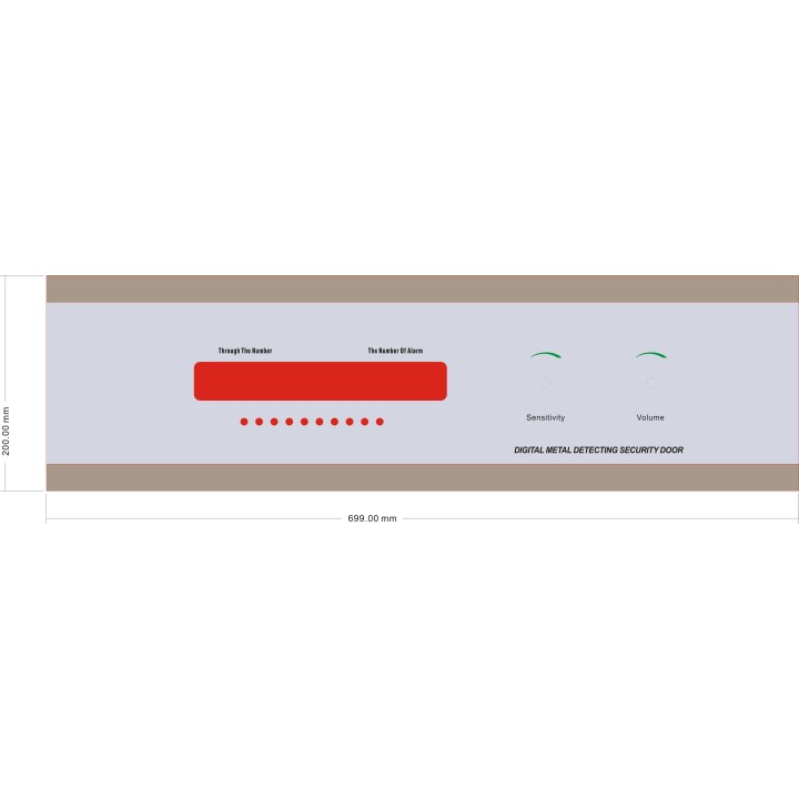 Portico di rilevamento metallo 1 Area di sicurezza elettronico rivelatore di allarme del metal detector conteggio xp metal detec