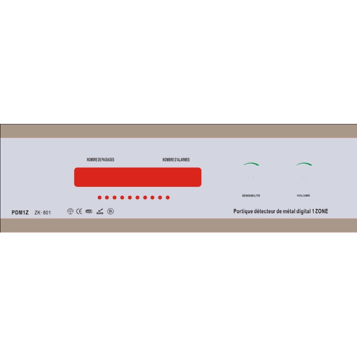 Portico di rilevamento metallo 1 Area di sicurezza elettronico rivelatore di allarme del metal detector conteggio xp metal detec