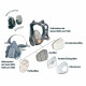 Respiratory gas mask 6800 en136 + 2 filters chemical protection cartridge coronavirus covid-19