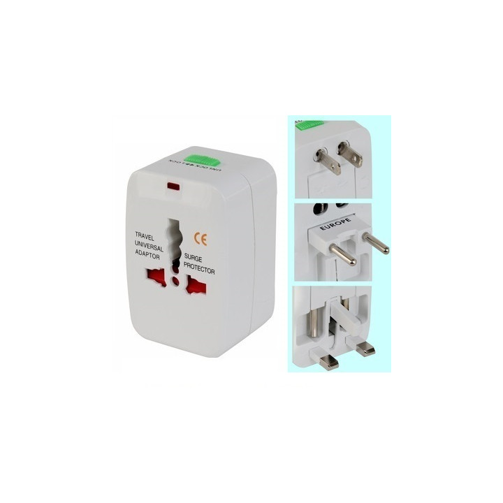 Adaptador enchufe electrico viaje 150 pais europa america usa gran bretana uk australia dehang - 1