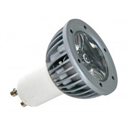 GU10 LED 220v lámpara del bulbo 240v 50hz poca luz 3w consomation velleman - 1