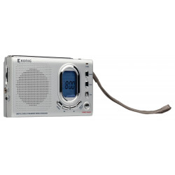 Portable orologio digitale Konig della radio 2 fasce fascia FM Mw SW 1-7 nedis - 2