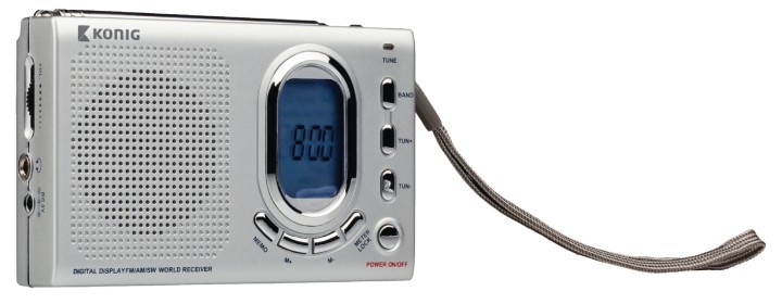 Tragbare digitale Display-Radiowecker konig 2 Bänder FM MW SW 1-7 Band nedis - 2