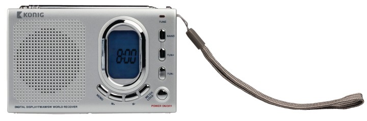 Portable digital display clock radio konig 2 bands FM MW SW 1-7 band nedis - 3