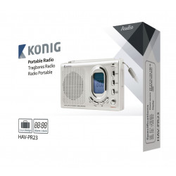 Portable orologio digitale Konig della radio 2 fasce fascia FM Mw SW 1-7 nedis - 4