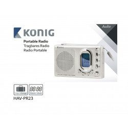 Portable digital display clock radio konig 2 bands FM MW SW 1-7 band nedis - 5