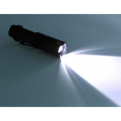 SK68 Q5 300-Lumen Lens LED Flashlight Portable LED Flashlight Torch Lamp Outdoor Travel w/Red Light Stick ledwarning - 5
