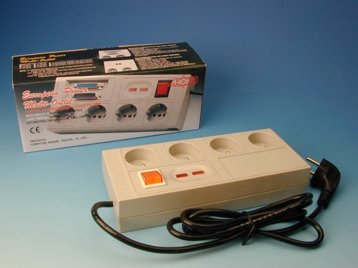 Blitzschutz 4 stecker 220vac filter schutz vor uberspannung elektronik sicherheitstechnik jr international - 1