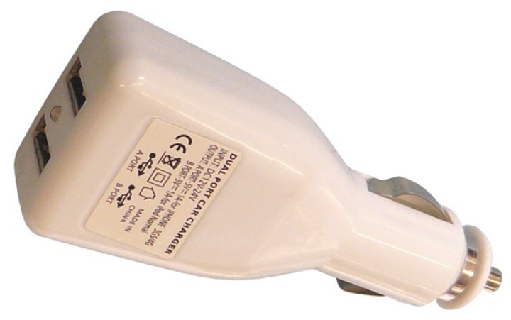 Cargador adaptador alimentacion 12v 5v usb doble toma de mechero coche mp3 ipod hq p.sup.usb201 hama - 1