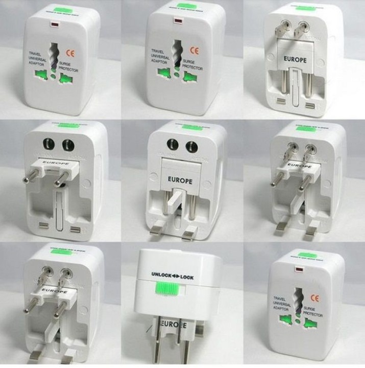 5 X Adattatore presa elettrica viaggio 150 paesi europa america usa gran bretagna uk australia mutec power - 1