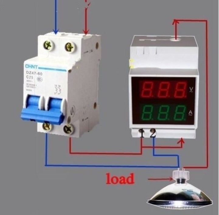 Voltmetre amperemetre de tableau d52-2042 80-300v 200-450vac 02a 99.9a deson - 1