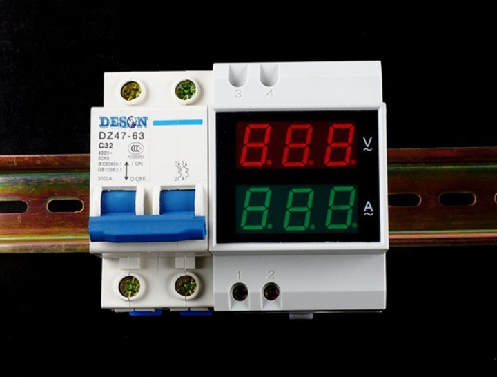 Voltmetre amperemetre de tableau d52-2042 80-300v 200-450vac 02a 99.9a deson - 5