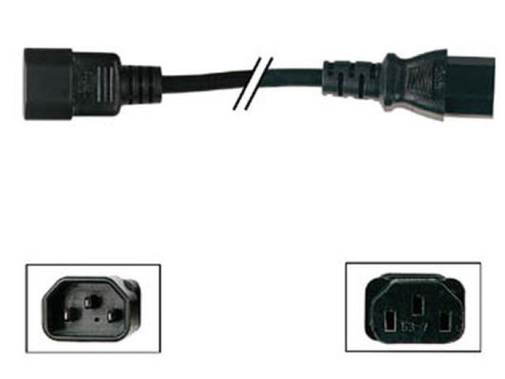 Prolunga elettrica spina euro maschio verso spina euro femmina nero 1.8 m velleman - 1