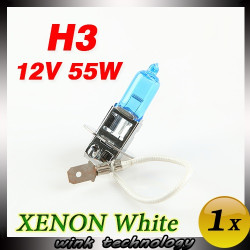 12V 55W H3 Car-Styling-Halogen-Lampe 5000K Xenon Dark Blue Quartz Glas-Auto-Scheinwerfer-Glühlampe Super White jr  international