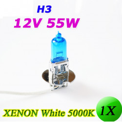 12V 55W H3 Car-Styling-Halogen-Lampe 5000K Xenon Dark Blue Quartz Glas-Auto-Scheinwerfer-Glühlampe Super White jr  international