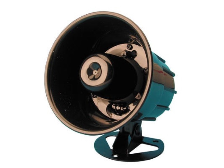 Sirena elettronica stagna nera 120db 12vcc 20w ms42a sr 330a 6v 7v 8v 9v 10v 11v 12v jr international - 2
