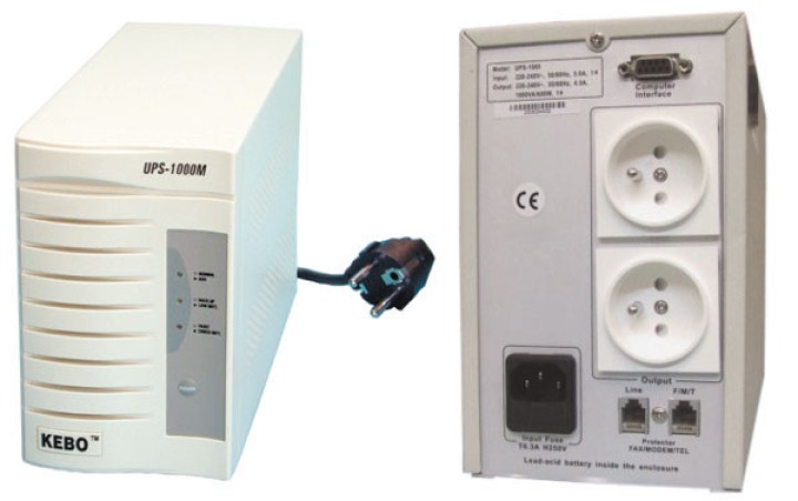 Sistema ups 220vca 1000va ups 1000m batteria ricaricabile integrata isolatore computer jr international - 1