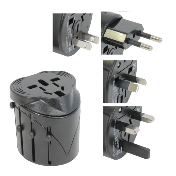 Spina con adattatore usb elettrizza 150 paesi viaggi europa usa australia regno unito gran bretagna lindy - 1