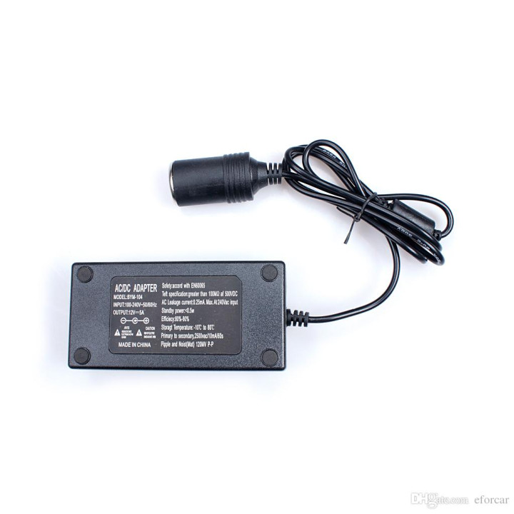 Kfz-Netzteil AC 110v-220v dc 12v 5a 60w Auto-Zigarettenanzünder-Adapter-Wechselrichter myvolts - 1