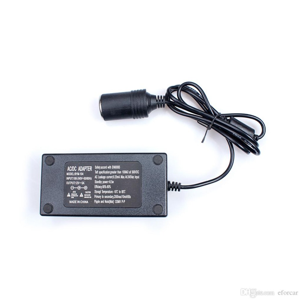 Car Power Adapter AC 110v-220v Per sigaretta di CC 12v 5a 60w accendisigari Inverter Adapter myvolts - 1