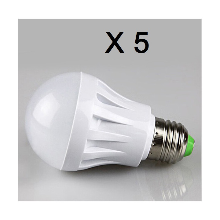 5 X 7W LED-Lampe E27 220V Beleuchtung 240v weißem Licht jr international - 1