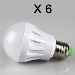 6 X Bombilla LED de iluminación de la lámpara 220v e27 9w 60w 70w 80w para reemplazar jr international - 1