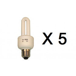 5 X Lampadina 12v 7w e27 a basso consumo lampadina elettrica luce elettrica jr international - 1