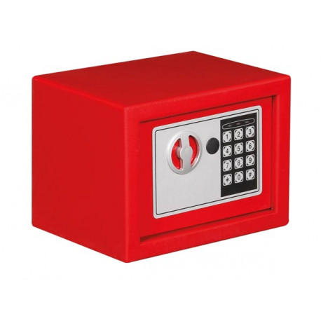 Caja fuerte electronica 23x17x17cm color rojo