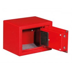 Caja fuerte electronica 23x17x17cm color rojo velleman - 1