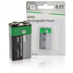 1 battery 9V Ni / MH rechargeable 250mAh HQ hq - 1
