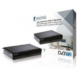 DVB-T2 receiver HD DVR Black