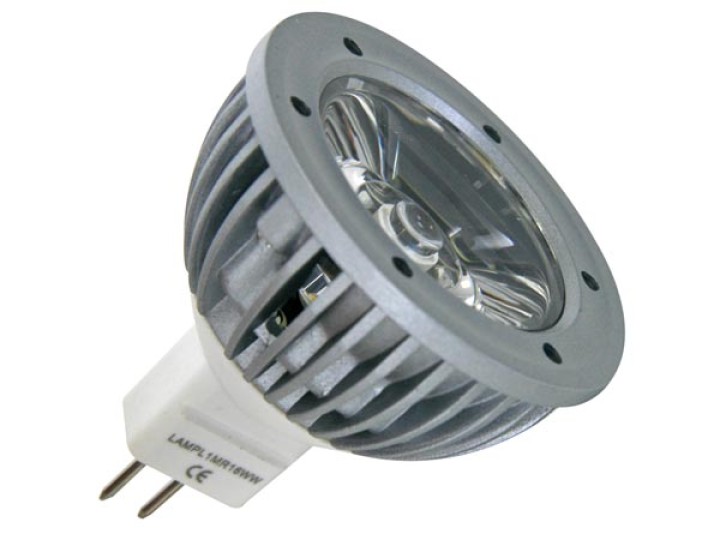 3w led lamp cold white 6400k 12v mr16 gu5.3 velleman - 1