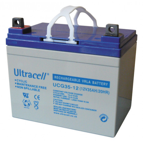 Bateria accu gel recargable plomo pb 35ah acumulador solar reserva energia electrica 35a ultracell - 1