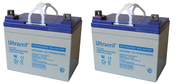 2 X Wiederaufladbare batterie auf blei 12v 35ah akku solarenergie 35a jr international - 1