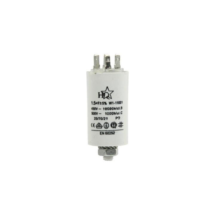 Condensador 1.5 mf micro farad 450v 50 60 hz condensador de arranque motor universel a borne am w1 11010 aerzetix - 1
