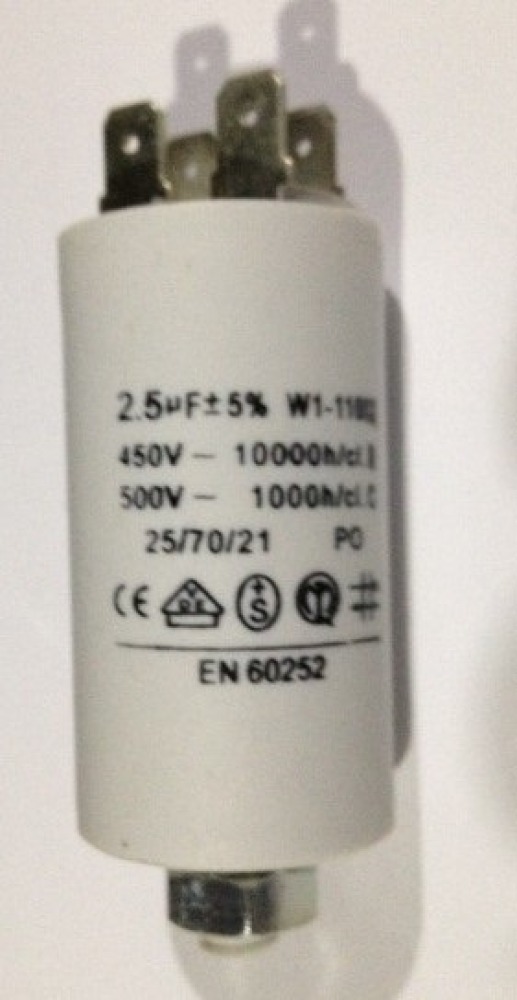 Capacitor 2 mf micro farad 450v 50 60 hz universal motor start capacitor with am terminal w1 11002 aerzetix - 1