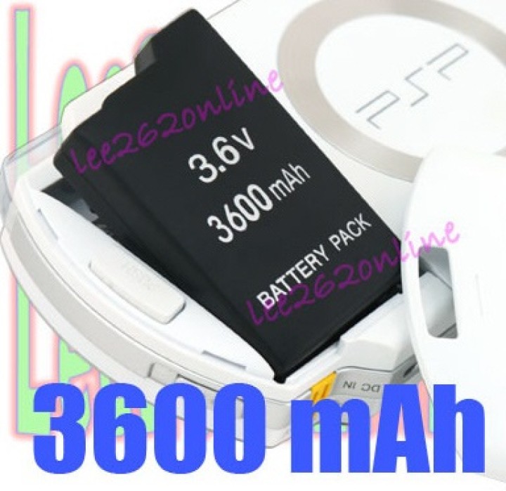 3.6v 3600mah lithium-batterie flache ersatz schlanke spielkonsole psp2000 psp3000 psp 2000 3000 jr international - 1