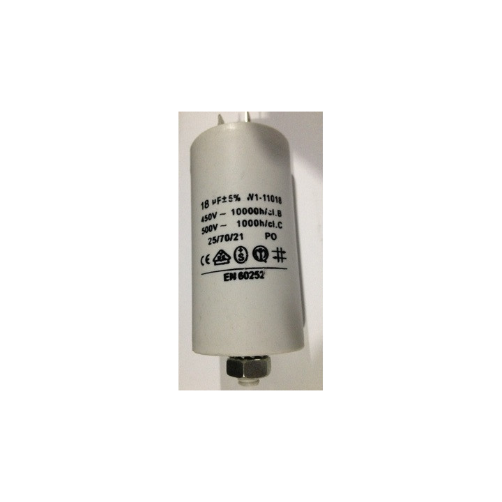 Condensador 18 mf micro farad 450v 50 60 hz condensador de arranque motor universal a borne am w1 11018 rohs - 1