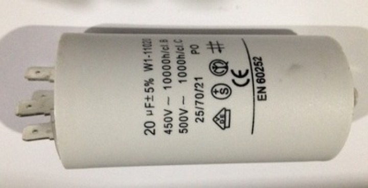 Condensador 20 mf micro farad 450v 50 60 hz condensador de arranque motor universal a borne am w1 11020 rohs - 1