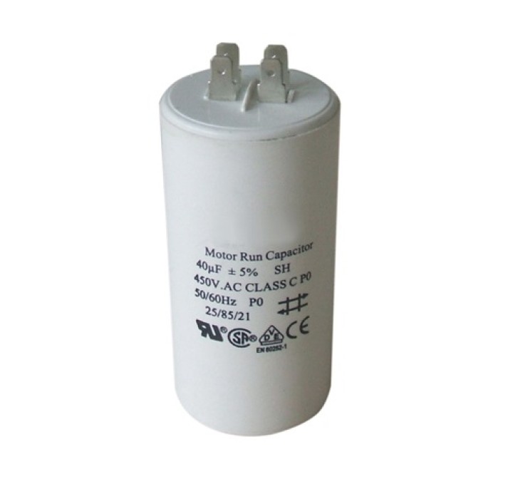 capacitor 40mf micro farad 450v 50 60hz universal motor start capacitor with am terminal w 11040 ducati - 1