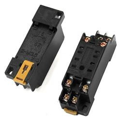 2 X Relay socket pyf08a omron 8 pin din rail for my-2 my2nj hh52p h3y-2, st6p dealx - 1