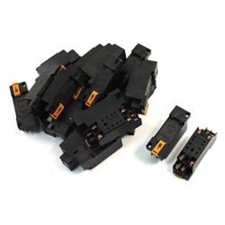 20 X Relay socket pyf08a omron 8 pin din rail for my-2 my2nj hh52p h3y-2, st6p deamx - 1
