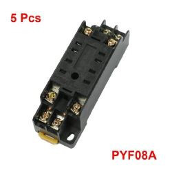 5 X Relay socket pyf08a omron 8 pin din rail for my-2 my2nj hh52p h3y-2, st6p deamx - 1