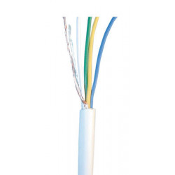 Sheathed flexible cable, 4x0.22 ø4mm, white, 1m phone cable fire alarm cable signal cable sheathed cable burglar alarm wire secu