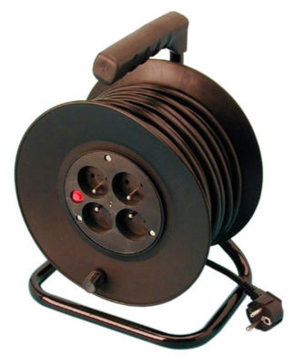Elektrisches verlangerungskabel kabeltrommel 3x1.5mm² 10 16a 25m elektrisches zubehor netzkabel verlangerungskabel velleman - 1