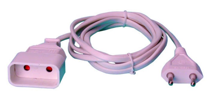 Electric extension cable 2x0.75mm² 6a electric extension cable, 2m electric extension cable 2x0.75mm² 6a electric extension cabl