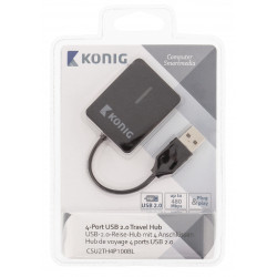 Porte Travel Hub 4 USB 2.0 nedis - 2